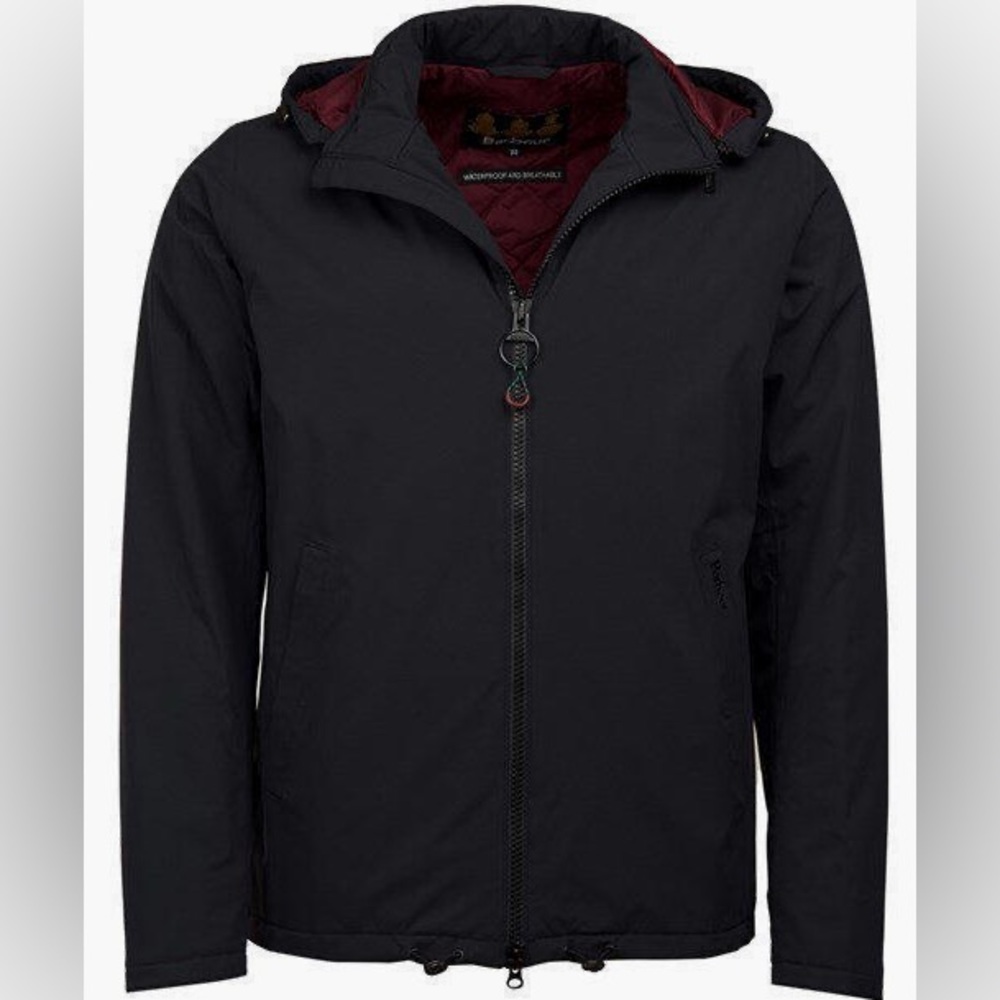 NWT BARBOUR Whitburn Waterproof Breathable Jacket Size Small in Black